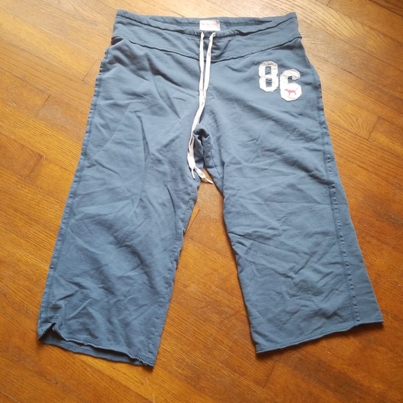 PINK Victoria's Secret Pants - SOLD Love PINK slate blue crops